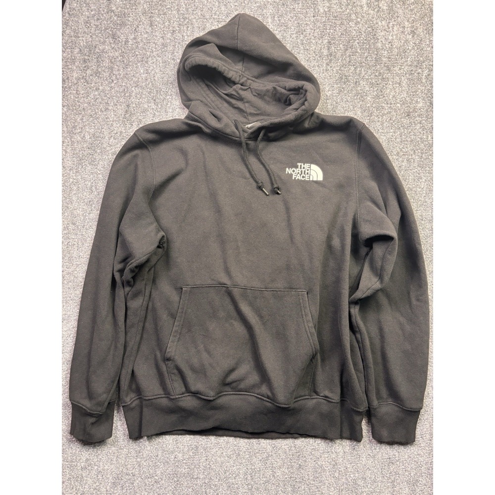 The North Face Mens Black Never Stop Exploring Graphic Pullover Hoodie XL
